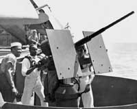 Photograph of 20mm Oerlikon AA gun