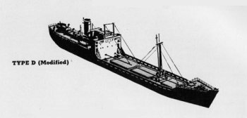 Diagram of 2D-class Japanese merchant ship