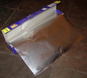 Photograph of aluminum foil