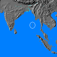 Digital map of southern Asia