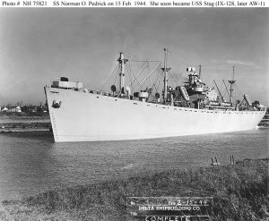 Photograph of Armadillo-class mobile station tanker USS Stag