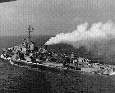 Photograph of USS Waldron, an Allen M.
                  Sumner-class destroyer