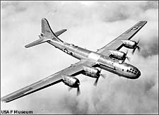 Aerial photograph of
          B-29 Superfortress