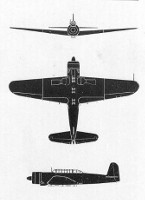 Three-view diagram of B6N "Jill"