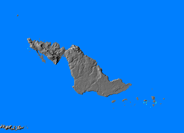 Digital relief map of Biak