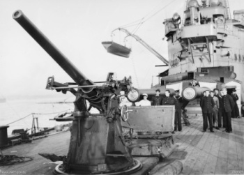 Photograph of 3"/45 dual-purpose gun