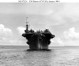 Bow view of Bogue-class escort carrier