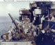 Gun gallery showing kamikaze damage on a Brooklyn class light cruiser