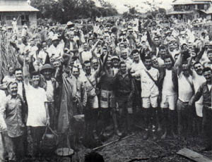 Photograph of rescued POWs at Cabanatuan