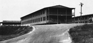 Photograph of temporary barracks at Camp Pendleton