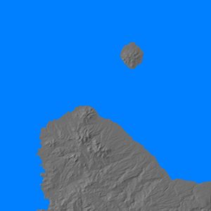 Digital relief map of Cape Esperance