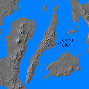 Relief map of Cebu