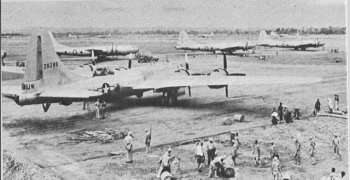 Photograph of Chengtu airfield preparing for a mission