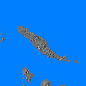 Digital relief map of Choiseul