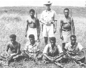 Photograph of coast watchers on Guadalcanal