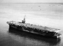 HIgh port quarter view of Casablanca-class escort
                carrier