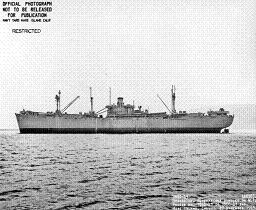 Official wartime photograph of Crater class cargo ship
