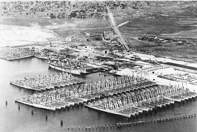 Photograph of Destroyer Base San Diego in the late 1920s