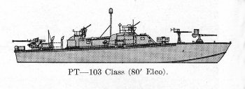 Schematic of Elco class motor torpedo boat