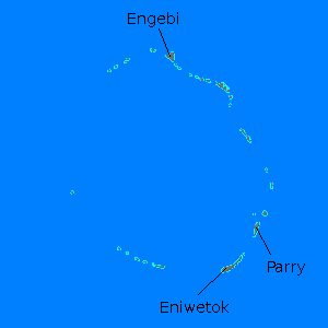 Digital relief map of Marshall Islands