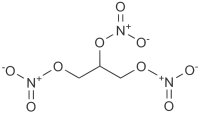 Chemical structure of nitroglycerine
