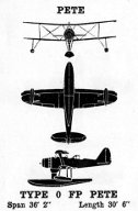 3-view diagram of F1M "Pete"