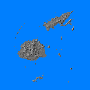 Relief map of Fiji