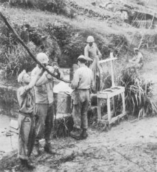 Photograph of main east-west phone cable on Okinawa