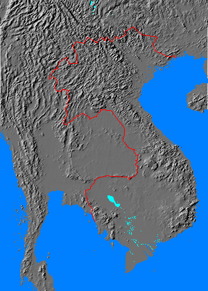 Relief map of French Indochina