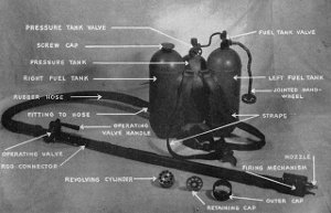 Photograph of Japanese Type 93 flamethrower