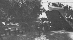 Photograph of landings on Nissan, Green Island