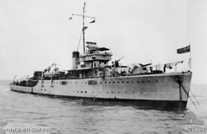 Photograph of HMAS Swan, a Grimsby-class sloop