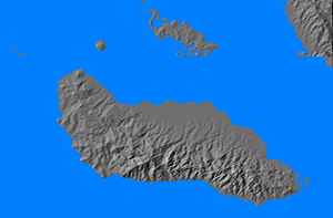 Relief map of Guadalcanal
