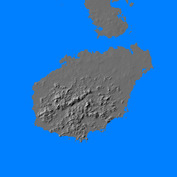 Relief map of Hainan