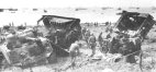 Wreckage on the beaches