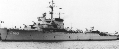 Photograph of antiaircraft cruiser Jacob van Heemskerck