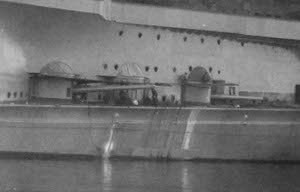 Photograph of 8" gun casemates on Kaga