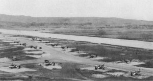 Photograph of Kadena after Allied capture