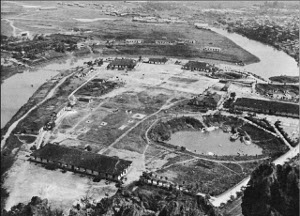 Aerial photograph of infantry training center, Kweilin