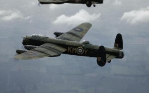Photograph of Lancaster in flight