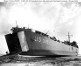 Forward hull of beached LST