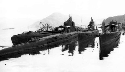 Photographs of submarines at Maizuru