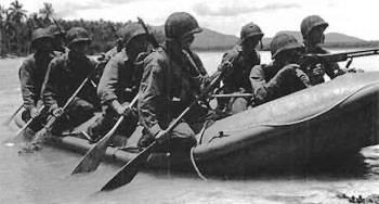 Photograph of Marine Raiders on training