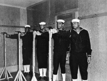 Photograph of African-American shore patrolmen in training