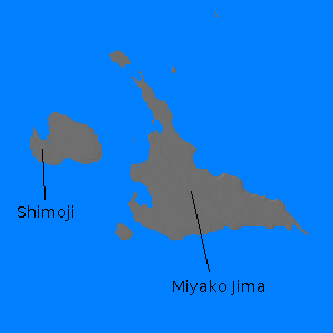 Digital relief map of MIyako Retto