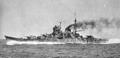 Photograph of IJN Mogami