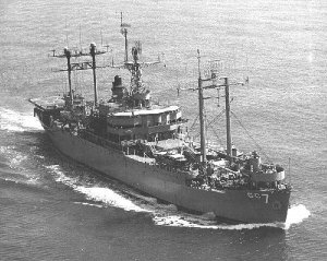 Photograph of Mount McKinley-class amphibious command ship