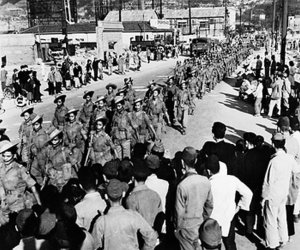 Photograph of Gurkhas in the occupation of Japan