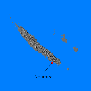 Relief map
              of New Caledonia