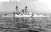 Profile view of Nevada-class battleship